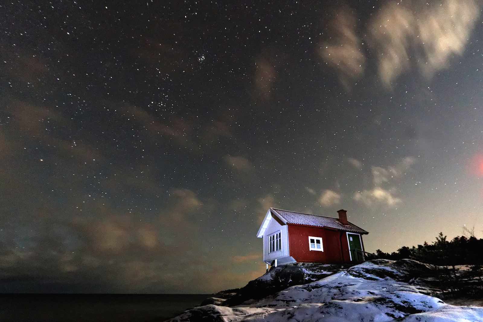 Starry Sky and Cottage